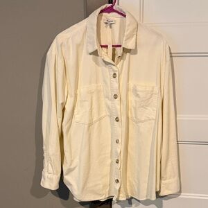 Madewell Cream Corduroy Shirt Jacket